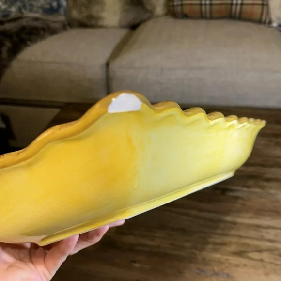 2 Italian Villa Pattern Rectangle Serving Dishes HomeTrends Yellow (2 matching) - Picture 7 of 16